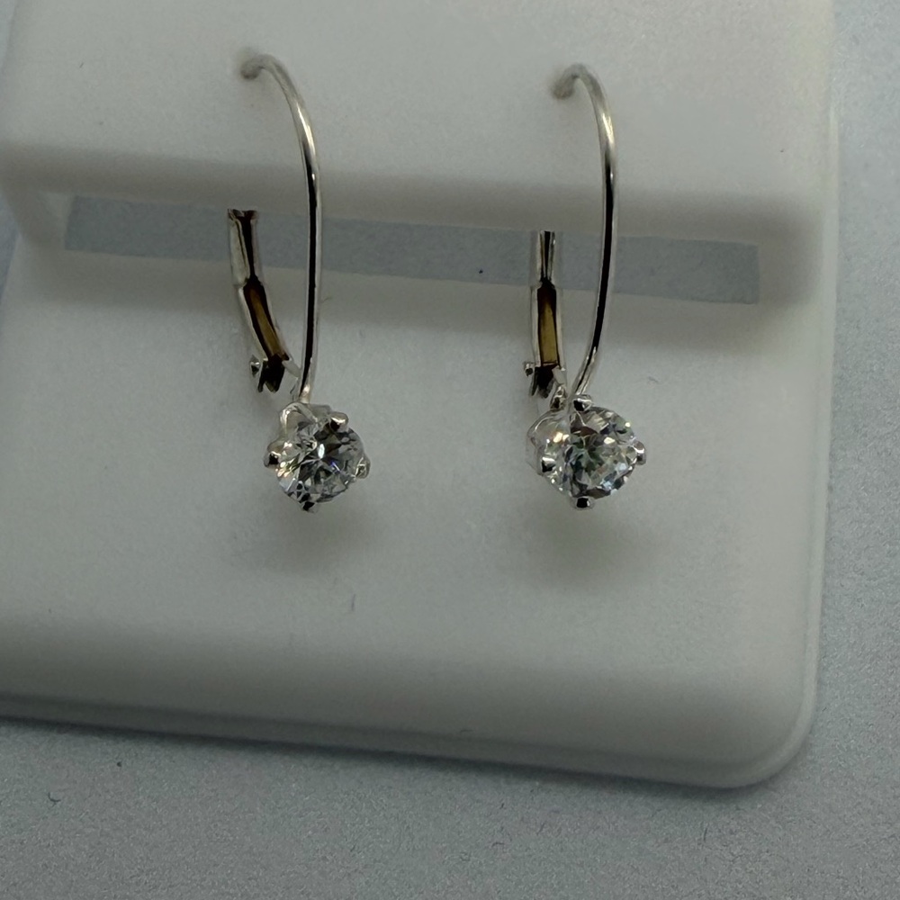 925 Sterling Silver Moissanite Drop Earrings Dangle Hooks